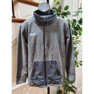 SEC Fanfare Under Armour Large Semi Fitted Zip Gray Black Lightweight Jacket